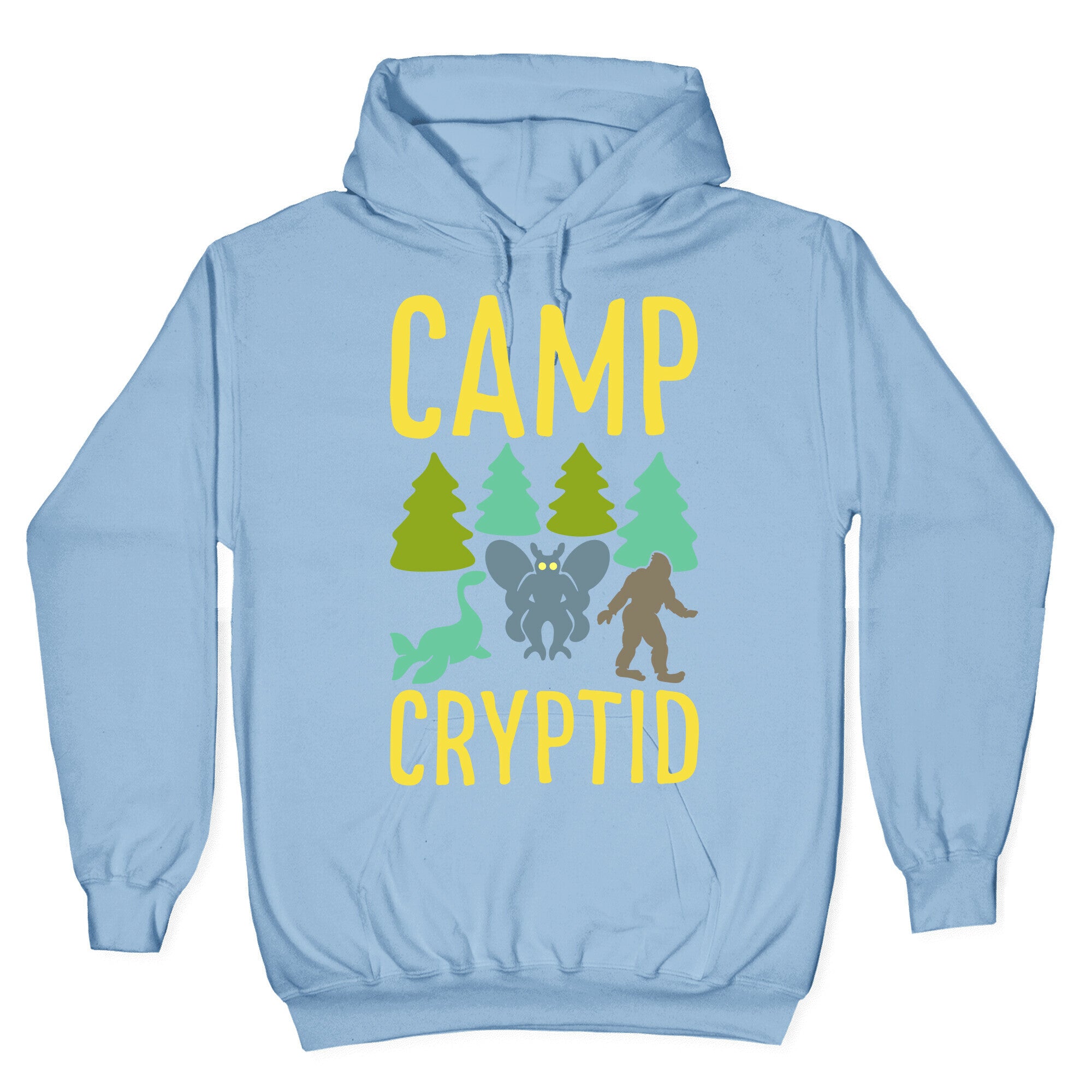 Camp Cryptid White Print Hoodie